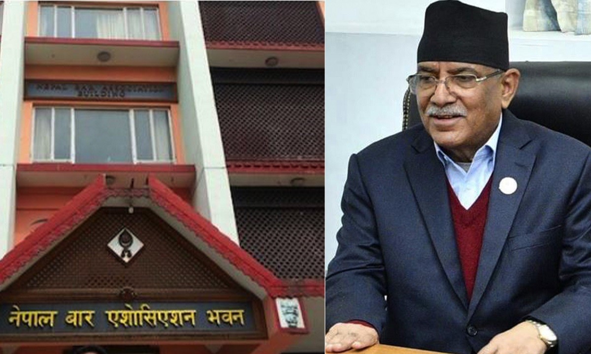 नेपाल बार प्रतिनिधिले प्रधानमन्त्री प्रचण्डलाई भेट्दै