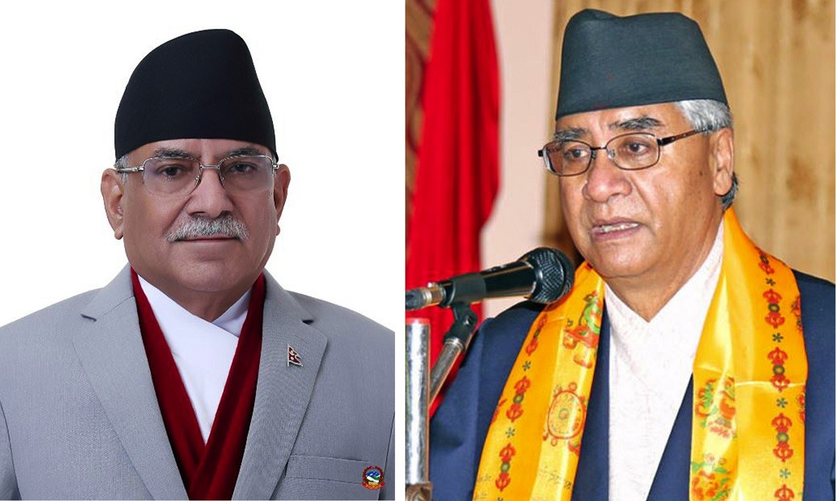 प्रधानमन्त्री दाहाल र कांग्रेसका सभापति देउवाबीच भेटवार्ता