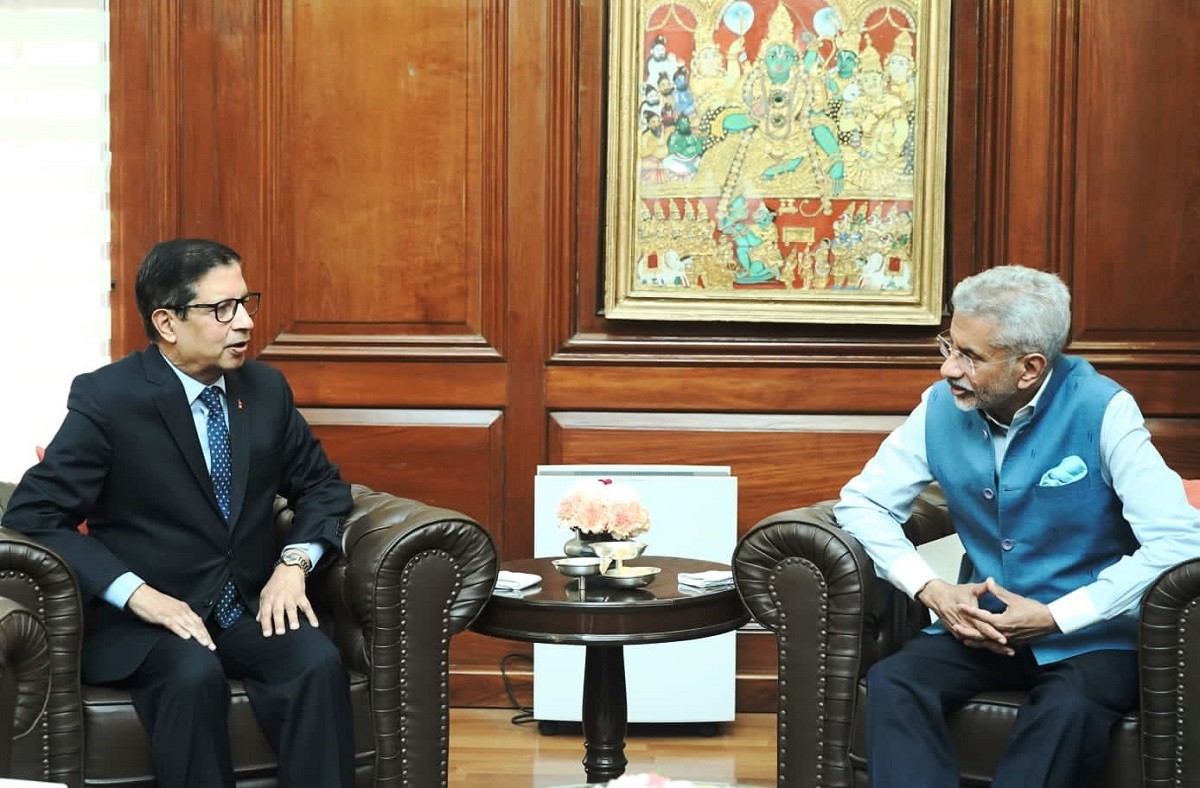 नेपाली राजदूत शर्मा र भारतीय विदेशमन्त्री जयशंकरबीच भेटवार्ता