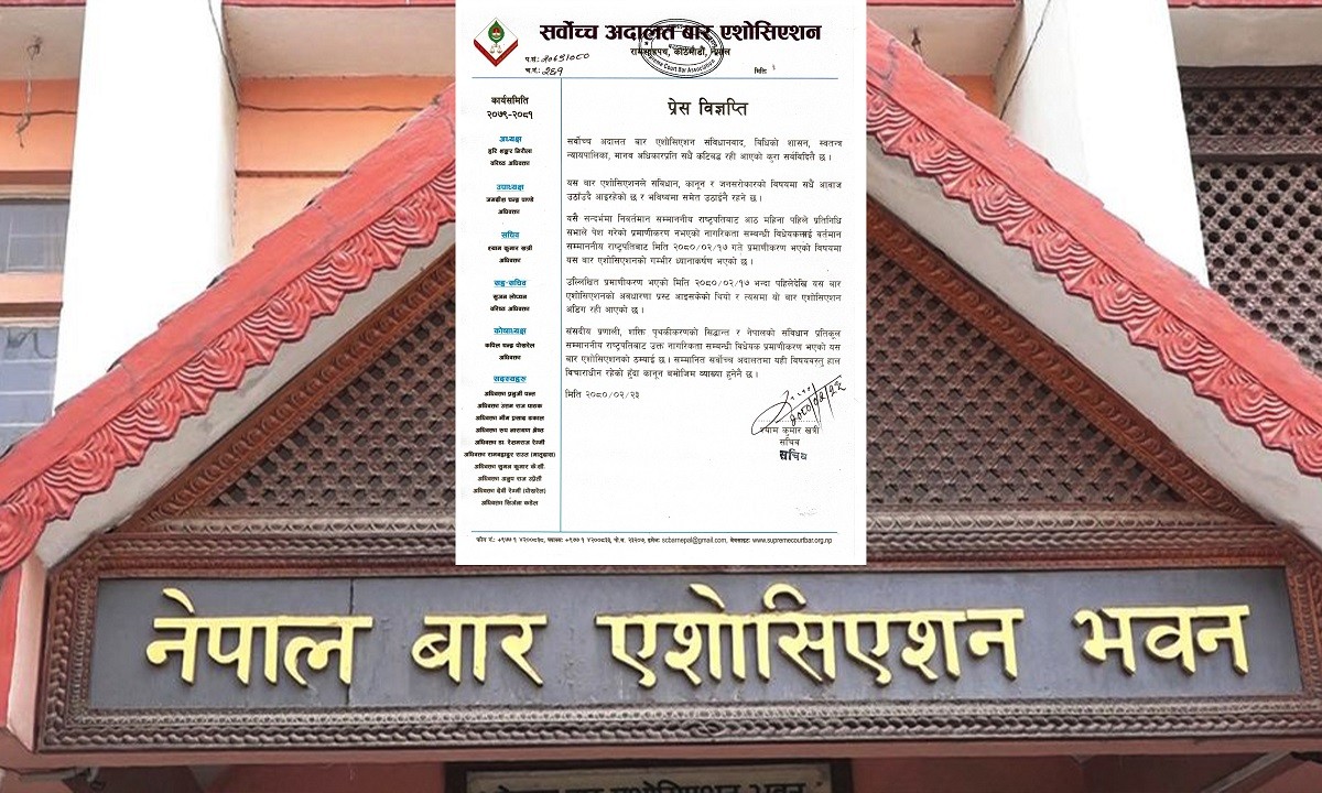 राष्ट्रपतिद्धारा गरिएको नागरिकता प्रमाणिकरण संविधानको प्रतिकुलः सर्वोच्च बार