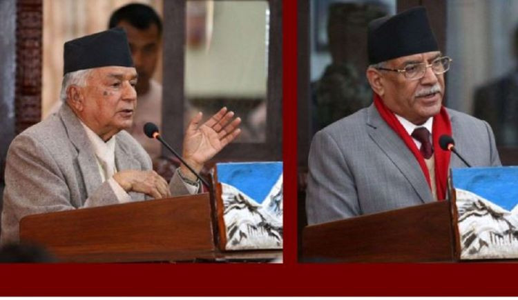 चीन भ्रमणबारे प्रधानमन्त्रीले राष्ट्रपतिलाई जानकारी गराए
