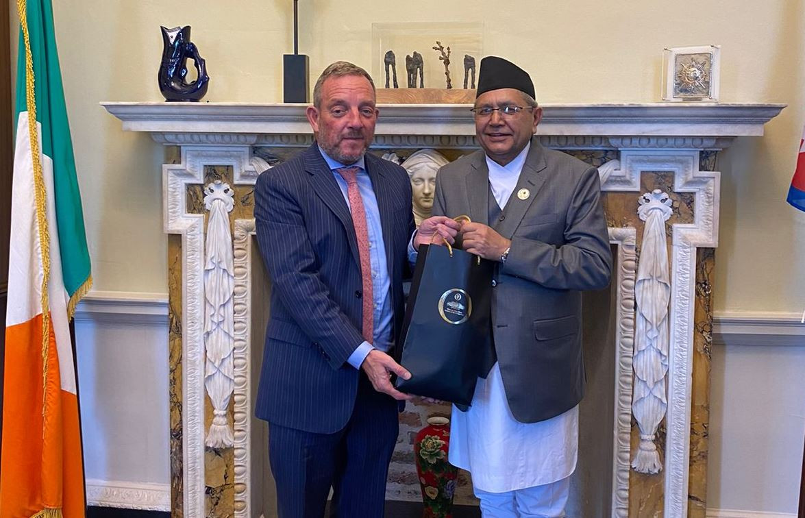 आयरल्याण्डमा सभामुख घिमिरेको भेटघाट सुरु, सिनेट अध्यक्षसँग भेट