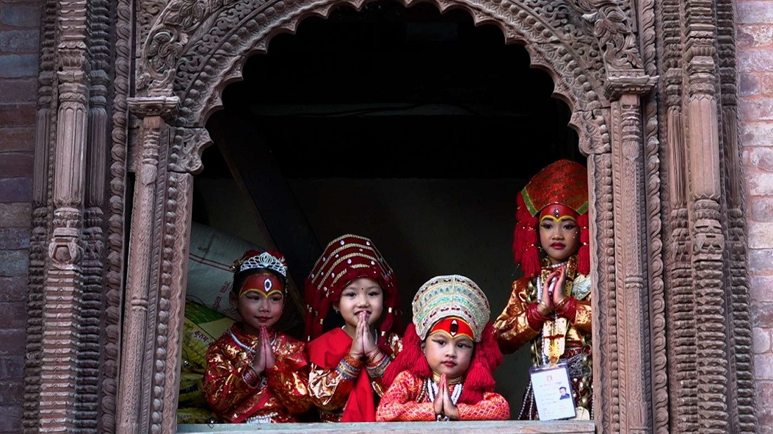 इन्द्र जात्रा : आज बसन्तपुरमा कुमारीहरूको पुजा गरियो