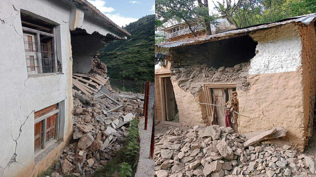 सुदुरपश्चिम प्रदेशमा भुकम्पको झटका, बझाङमा केही घरमा क्षति