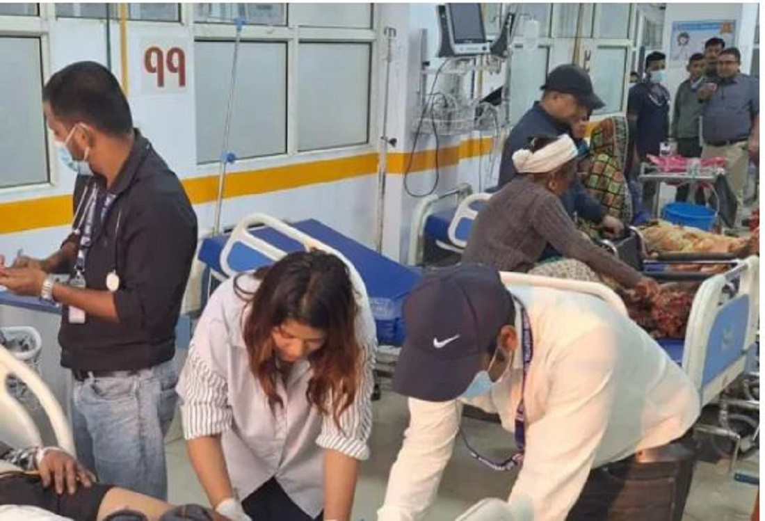 भूकम्पमा परी घाइते भएका ४८ जना निको भएर भेरी अस्पतालबाट घर फर्किए