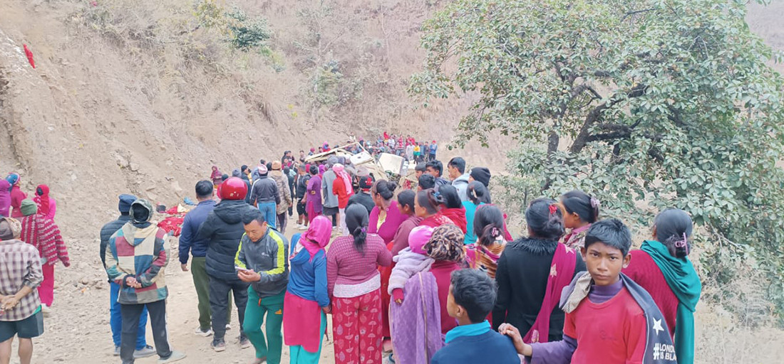 पाल्पामा जीप दुर्घटना हुँदा आठ जनाको घटनास्थलमै मृत्यु