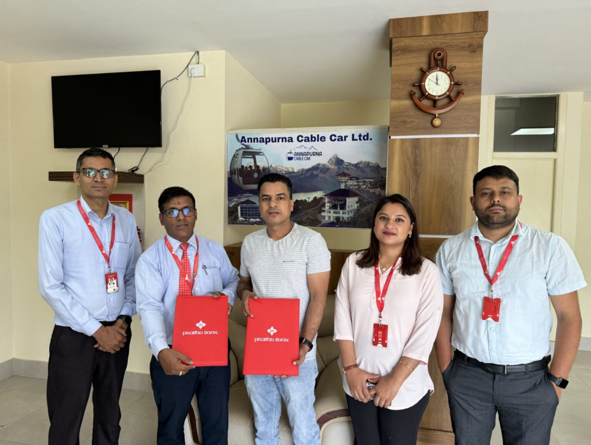 प्रभु बैंकका ग्राहकलाई अन्नपूर्ण केबलकारको टिकटमा २५ प्रतिशत छ्रूट सुविधा