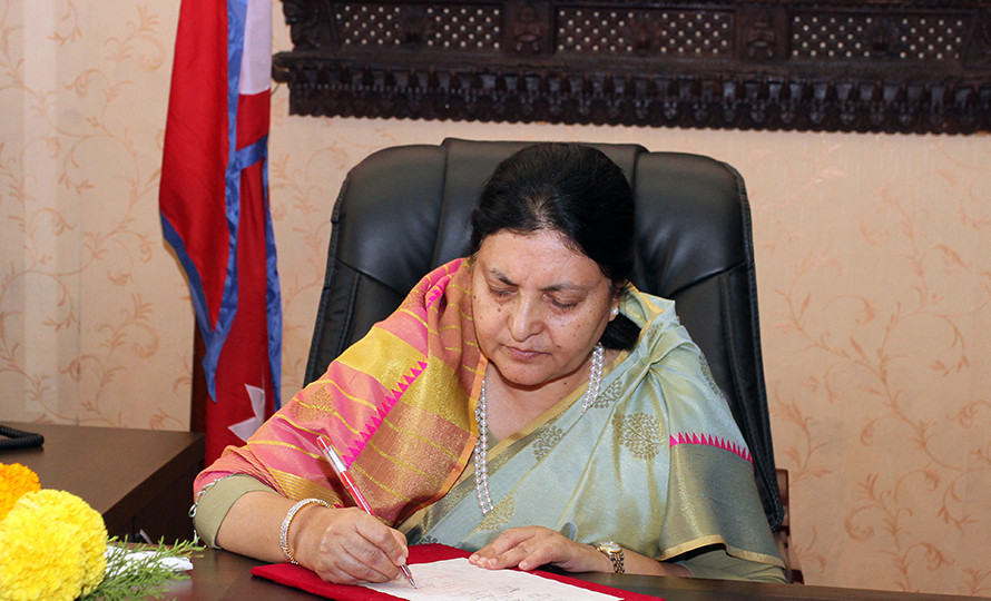 पूर्वाधार निर्माण र सेवा विस्तारमा लगानी बढाउनु पर्छ : पूर्वराष्ट्रपति भण्डारी