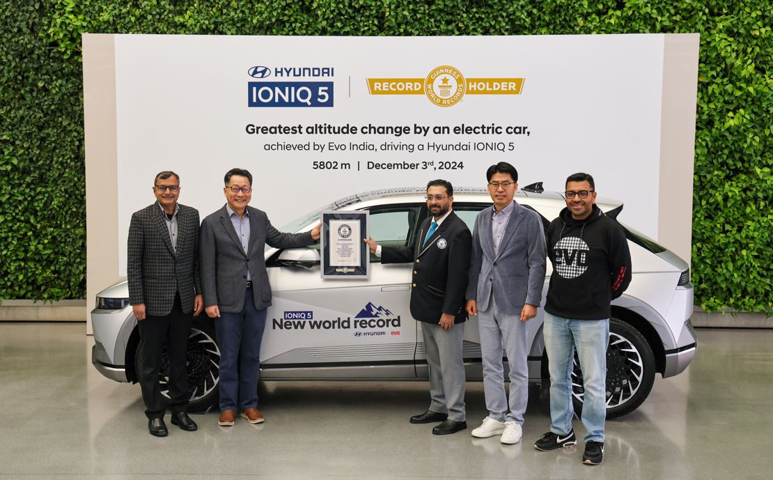 Hyundai IONIQ 5 takes part in GUINNESS WORLD RECORDS Title for the Greatest Altitude Change by an Electric Car