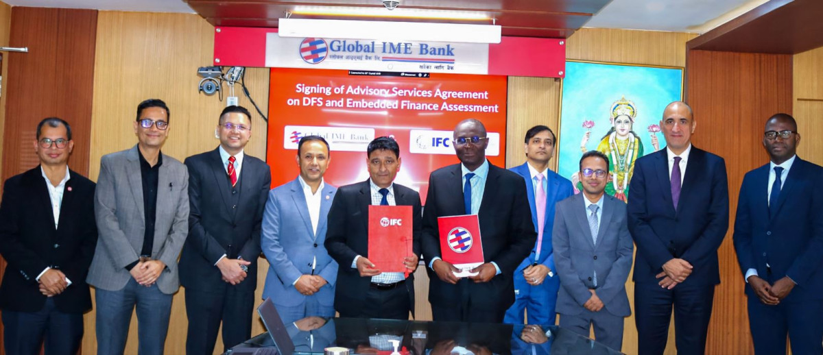ग्लोबल आइएमई बैंक र आईएफसीबिच डिजिटल ट्रान्सफरमेशन तथा एम्बेडेड फाइनान्स एडभाइजरी साझेदारी