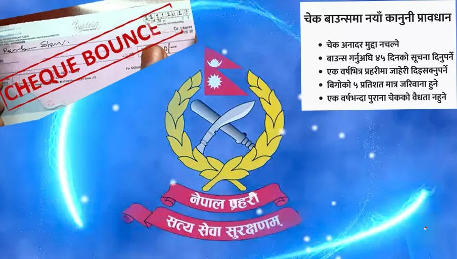 चेक अनादर (बाउन्स) कसुरसम्बन्धी सम्पूर्ण अधिकार प्रहरीलाई