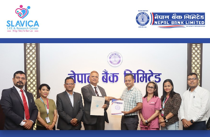 नेपाल बैंकका कर्मचारी तथा ग्राहकहरुले स्लाभिका आई. भि. एफ एण्ड रिसर्च सेन्टरमा २० प्रतिशतसम्म छुट पाउने