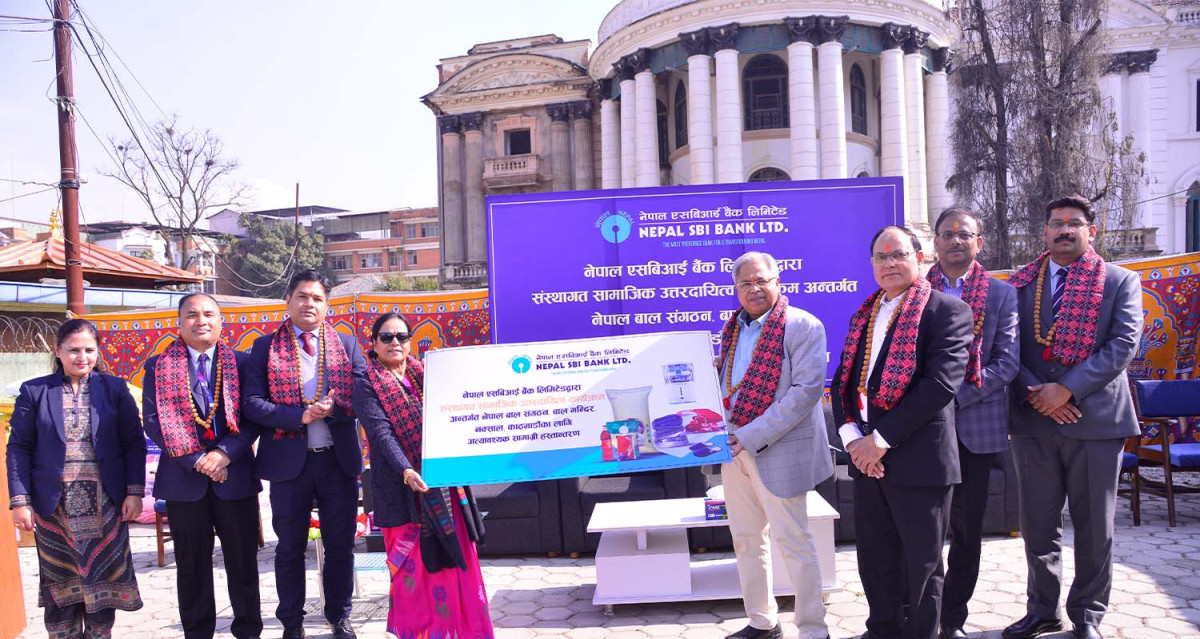 नेपाल एसबिआई बैंकद्वारा सामाजिक उत्तरदायित्व अन्तर्गत बाल मन्दिरमा सहयोग