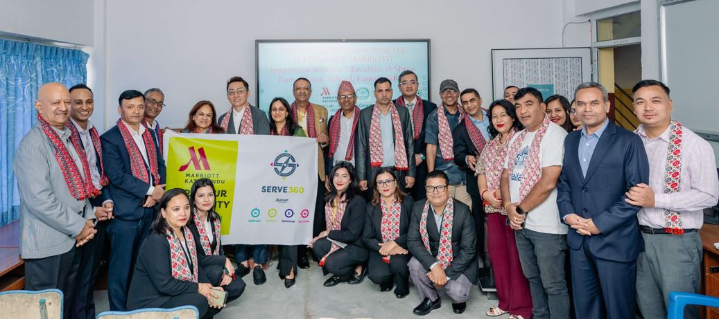 काठमाडौँ मेरियट होटलद्वारा सरकारी विद्यालयलाई विज्ञान प्रयोगशाला सहयोग