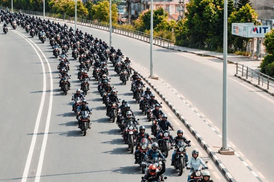 रोयल इन्फिल्डको ‘One Ride’मा १ हजार ५ सयभन्दा बढी राइडर सहभागी, डाउन सिन्ड्रोम एसोसिएसनलाई २ लाख सहयोग