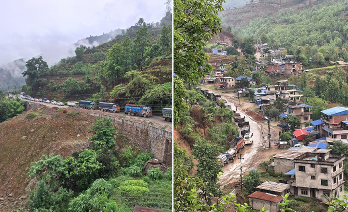 पृथ्वी राजमार्ग र नारायणगढ-मुग्लिन सडक अवरुद्ध